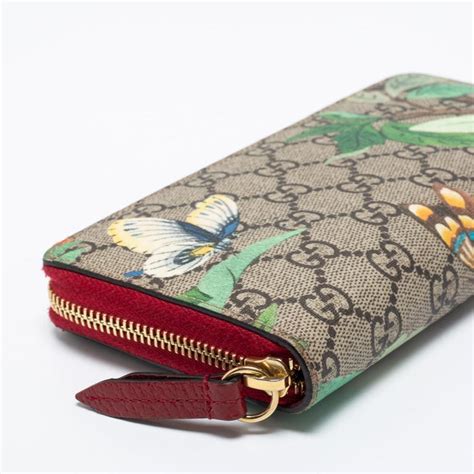 gucci tian zip around wallet|long zipper wallet woman.